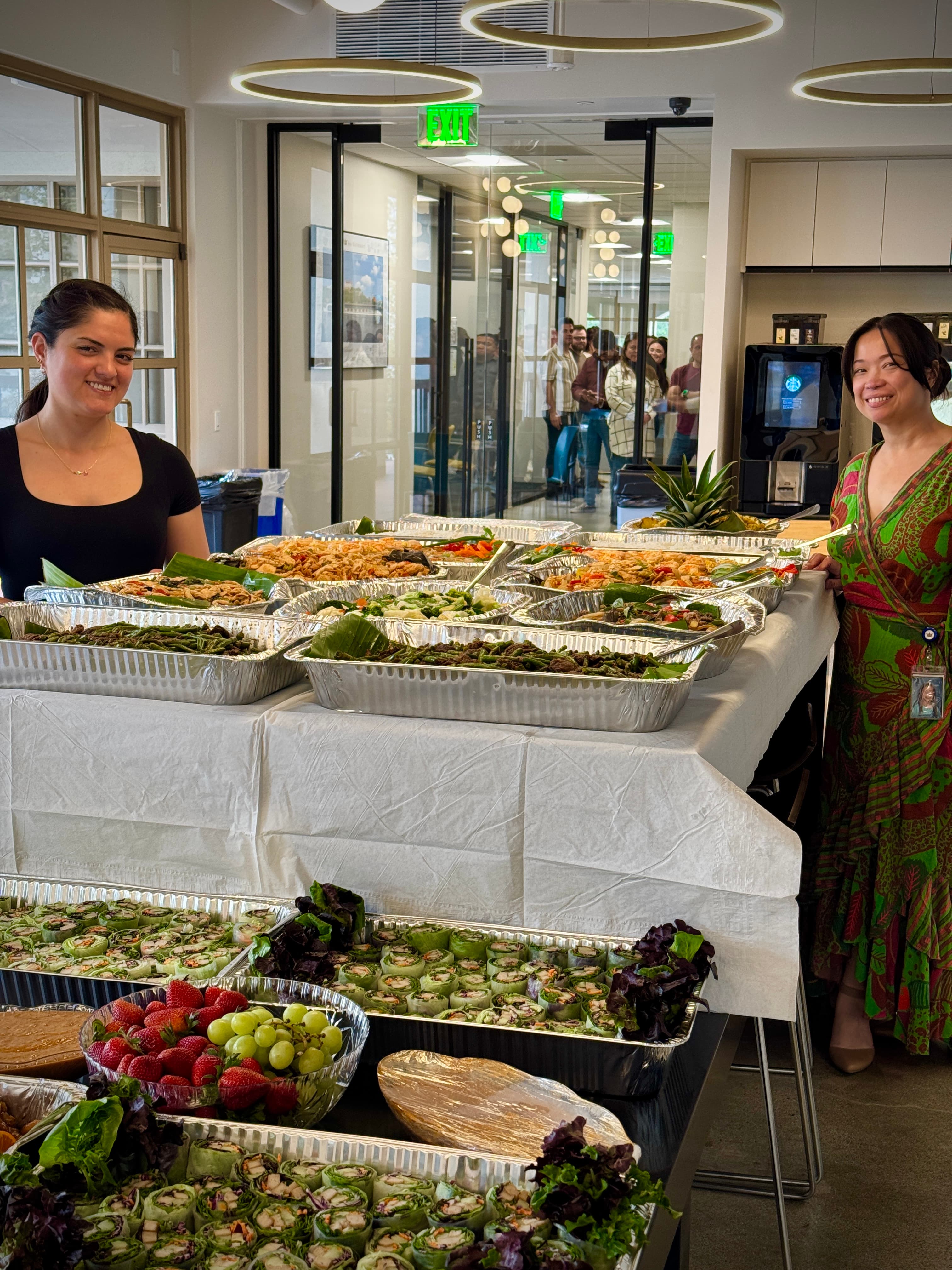 Corporate catering event with professional setup